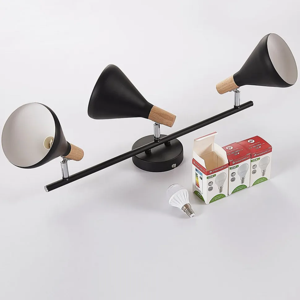 Lindby loftlampe Arina, 53 cm, sort, 3 lyskilder, E14