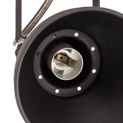 Lindby loftlampe Aylis, 3 lyskilder, 60 cm, sort, træ, E14