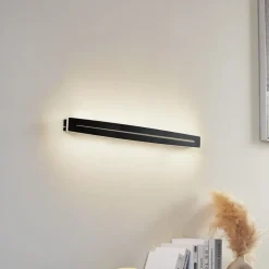 Lindby loftlampe Benario, sort, aluminium, 80 cm