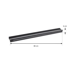 Lindby loftlampe Benario, sort, aluminium, 80 cm