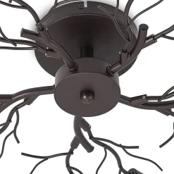 Lindby loftlampe Bigna, Ø 68 cm, 10 lyskilder, glas, metal