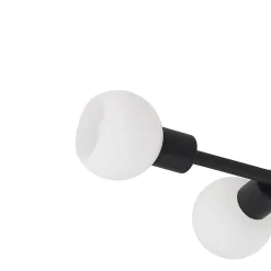 Lindby loftlampe Biscala, 5flg, sort/opal