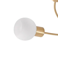 Lindby loftlampe Ciala, 7 lyskilder, messingfarvet, glas