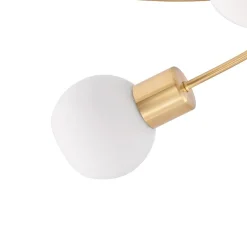 Lindby loftlampe Ciala, 7 lyskilder, messingfarvet, glas