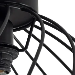 Lindby loftlampe Danika, Ø 25 cm, sort, metal