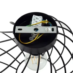 Lindby loftlampe Danika, Ø 25 cm, sort, metal