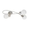 Lindby loftlampe Elaina, 50 cm, 3 lyskilder, nikkel, glas, E14