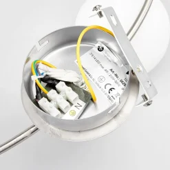 Lindby loftlampe Elaina, 50 cm, 3 lyskilder, nikkel, glas, E14