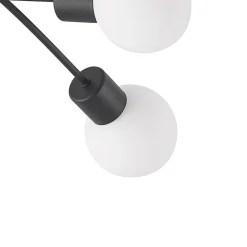 Lindby loftlampe Elaina, 54 cm, 3 lyskilder, sort/hvid, E14