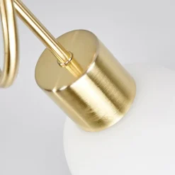 Lindby loftlampe Elaina, Ø52cm, 3 lyskilder, messing, glas, E14
