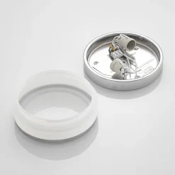 Lindby loftlampe Flavi, Ø 23 cm, krom, glas, IP44, E27