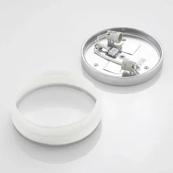 Lindby Loftlampe Flavi, Ø 28 cm, krom, glas, IP44, E27