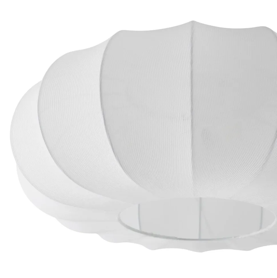 Lindby Loftlampe Helin, hvid, Ø 60 cm, tekstil, 3 x E27