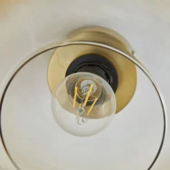 Lindby loftlampe Hildur, Ø 28,5 cm, ravfarvet, glas