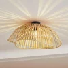 Lindby loftlampe Ilajus, Ø 62 cm, naturlig bambus