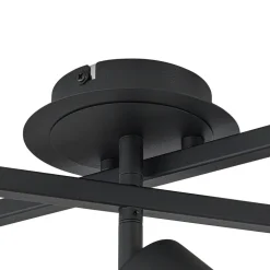 Lindby loftlampe Joffrey, 78 cm, sort, 5 lyskilder, GU10