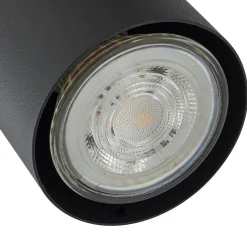 Lindby loftlampe Joffrey, 78 cm, sort, 5 lyskilder, GU10