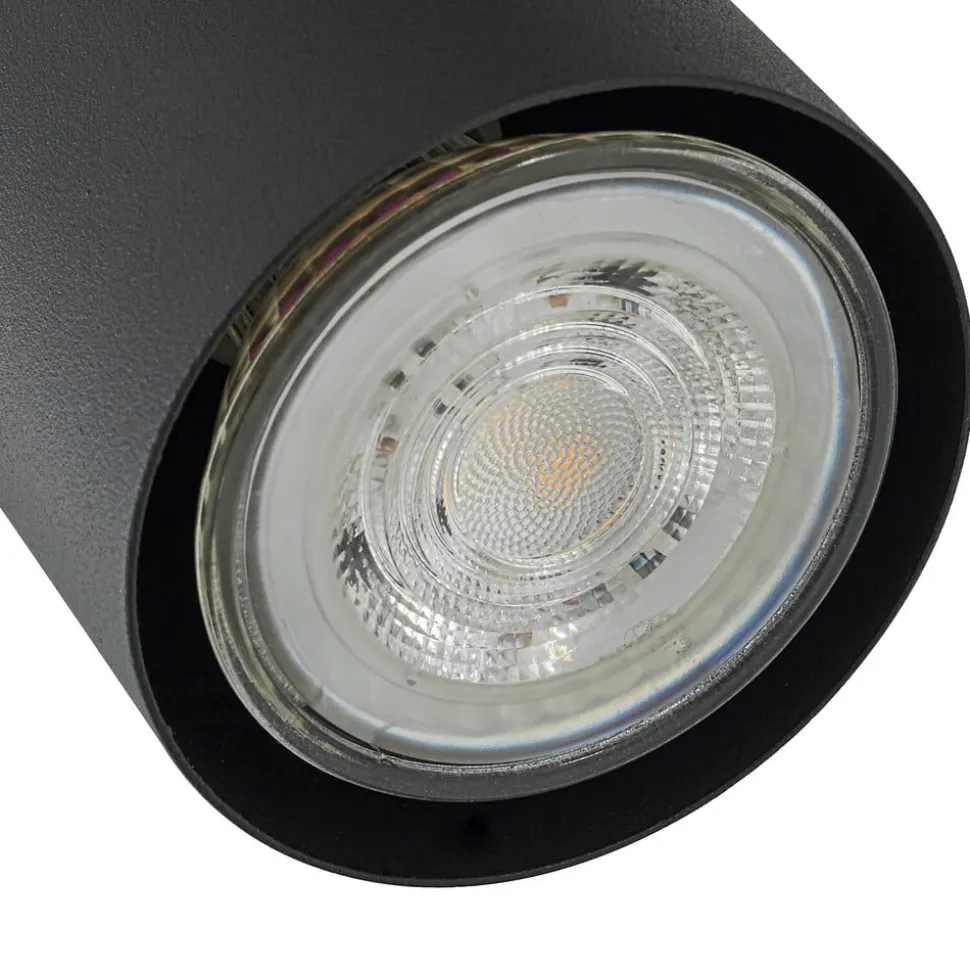 Lindby loftlampe Joffrey, 78 cm, sort, 5 lyskilder, GU10