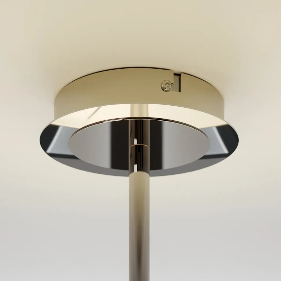 Lindby loftlampe Josia, hvid, stof, Ø 47 cm, E27