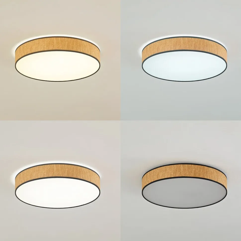 Lindby loftlampe Jutis, beige, tang, Ø 50 cm