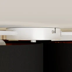Lindby loftlampe Laurenz, 3 lyskilder, sort/guld, tekstil