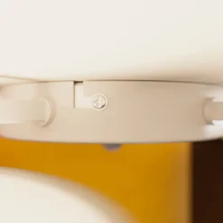 Lindby loftlampe Laurenz, 5 lyskilder, 93 cm, rød/gul, tekstil