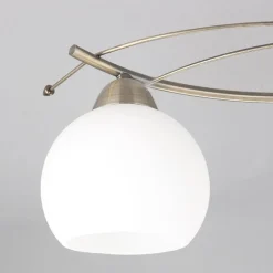 Lindby loftlampe Leanda, 80 cm, 4 lyskilder, metal, glas