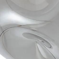 Lindby loftlampe Lelia, røggrå, glas, Ø 35 cm