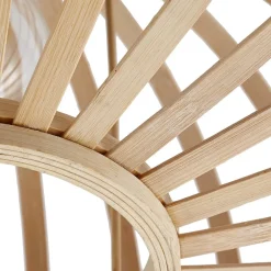 Lindby Loftlampe Lielle, naturlig bambus, Ø 38 cm