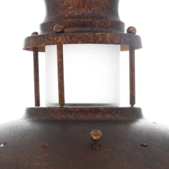 Lindby loftlampe Louisanne, brun, metal, Ø 35cm