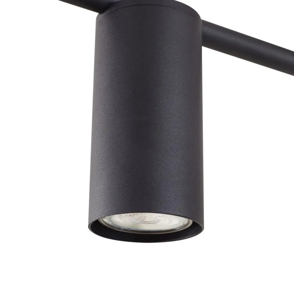 Lindby loftlampe Marilou, sandsort, 4 lyskilder, Ø 70 cm