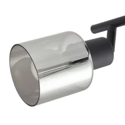 Lindby loftlampe Netty, 4 lyskilder, grå, glas