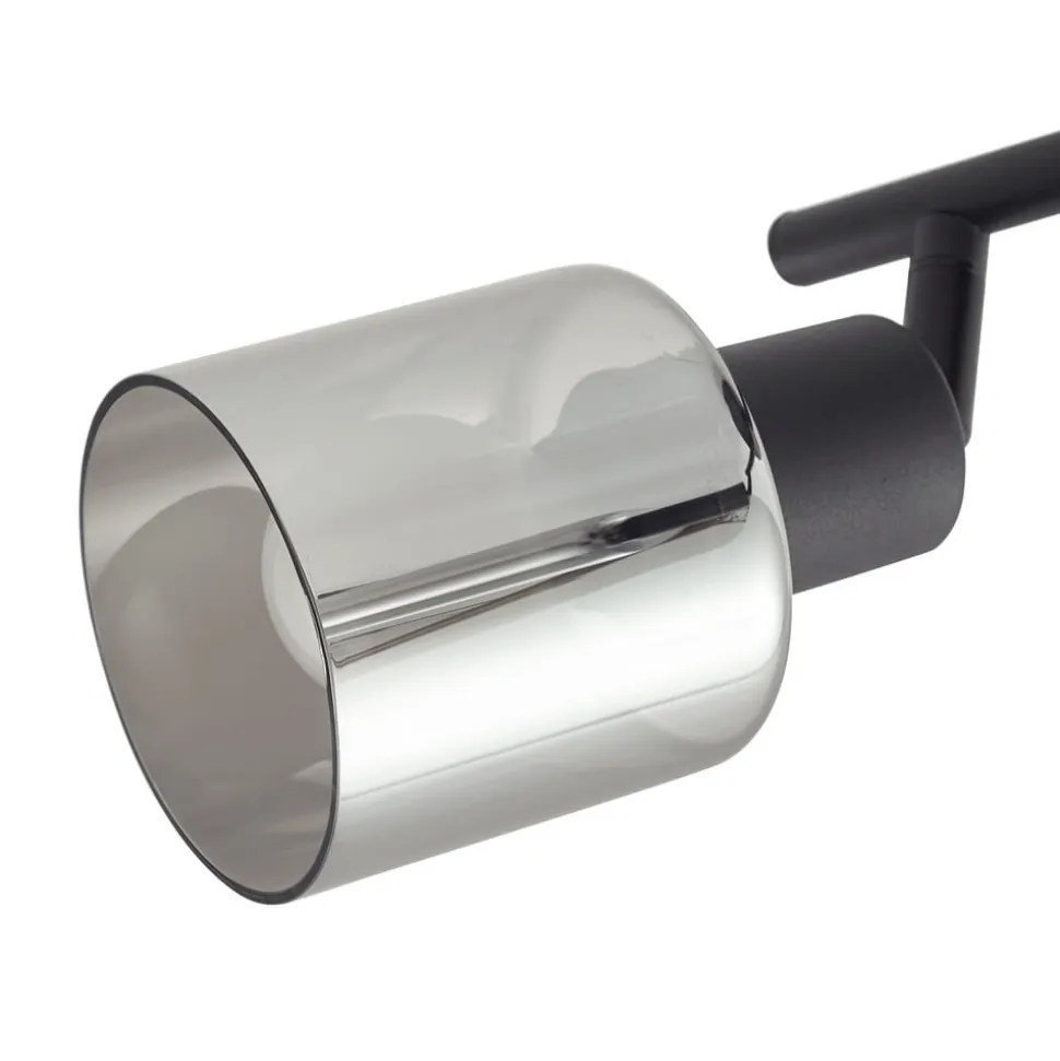 Lindby loftlampe Netty, 4 lyskilder, grå, glas