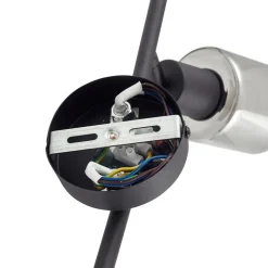 Lindby loftlampe Netty, 4 lyskilder, grå, glas
