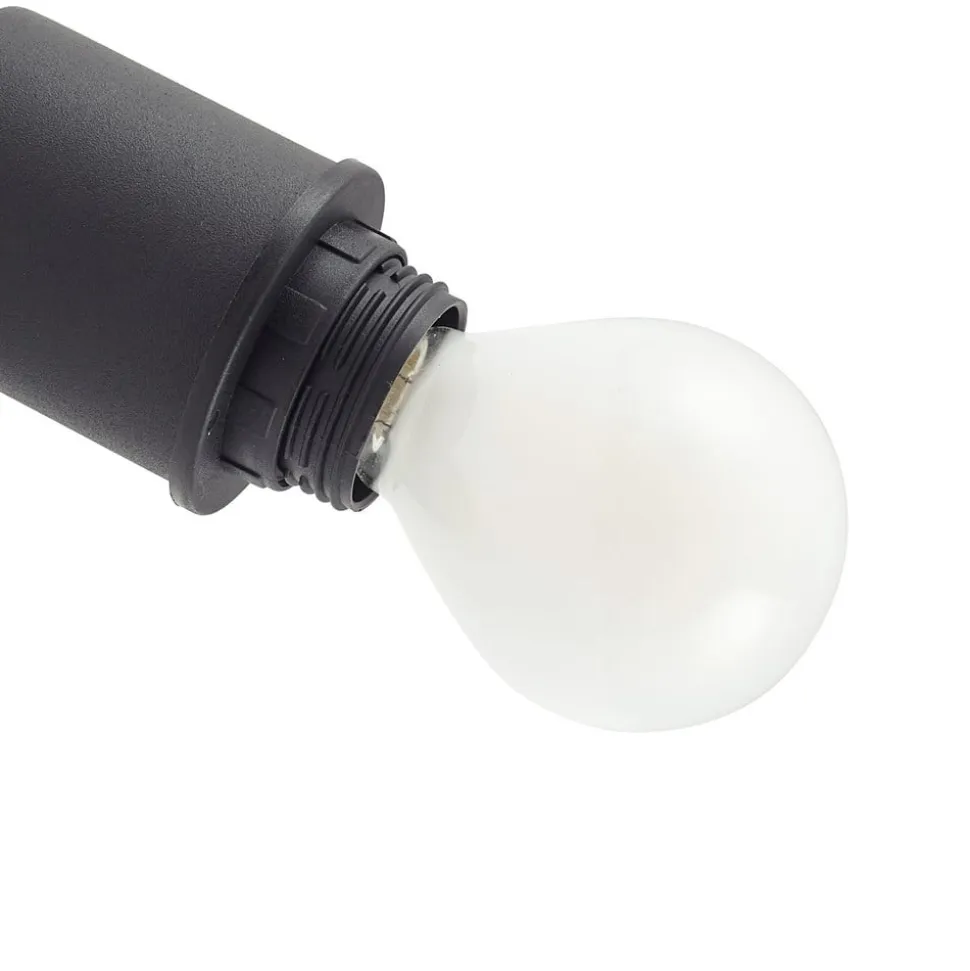 Lindby loftlampe Netty, 4 lyskilder, grå, glas