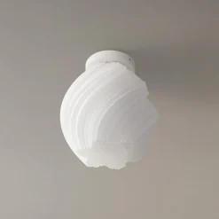 Lindby loftlampe Nuvia, højde 32 cm, hvid, 3D-print