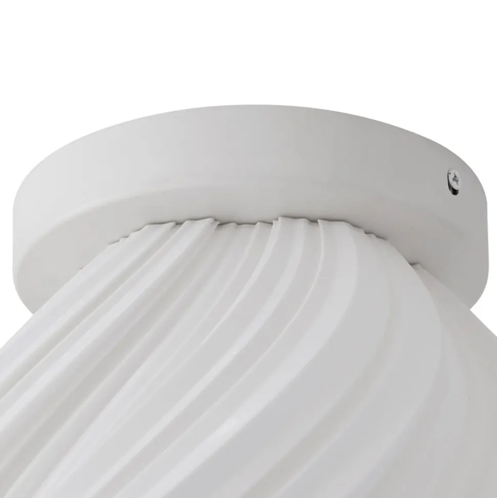 Lindby loftlampe Nuvia, højde 32 cm, hvid, 3D-print