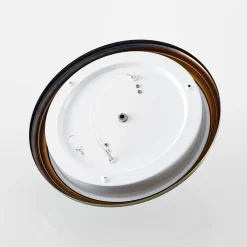 Lindby loftlampe Pakka, messingfarvet, glas, 31 cm, E27