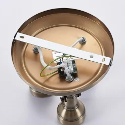 Lindby loftlampe Perseas, Ø 22cm, 3 lyskilder, antik messing, GU10