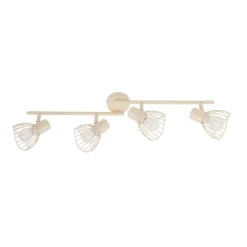 Lindby loftlampe Piena, beige, 4 lyskilder, metal, 70 cm