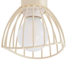 Lindby loftlampe Piena, beige, 6 lyskilder, metal, 150 cm