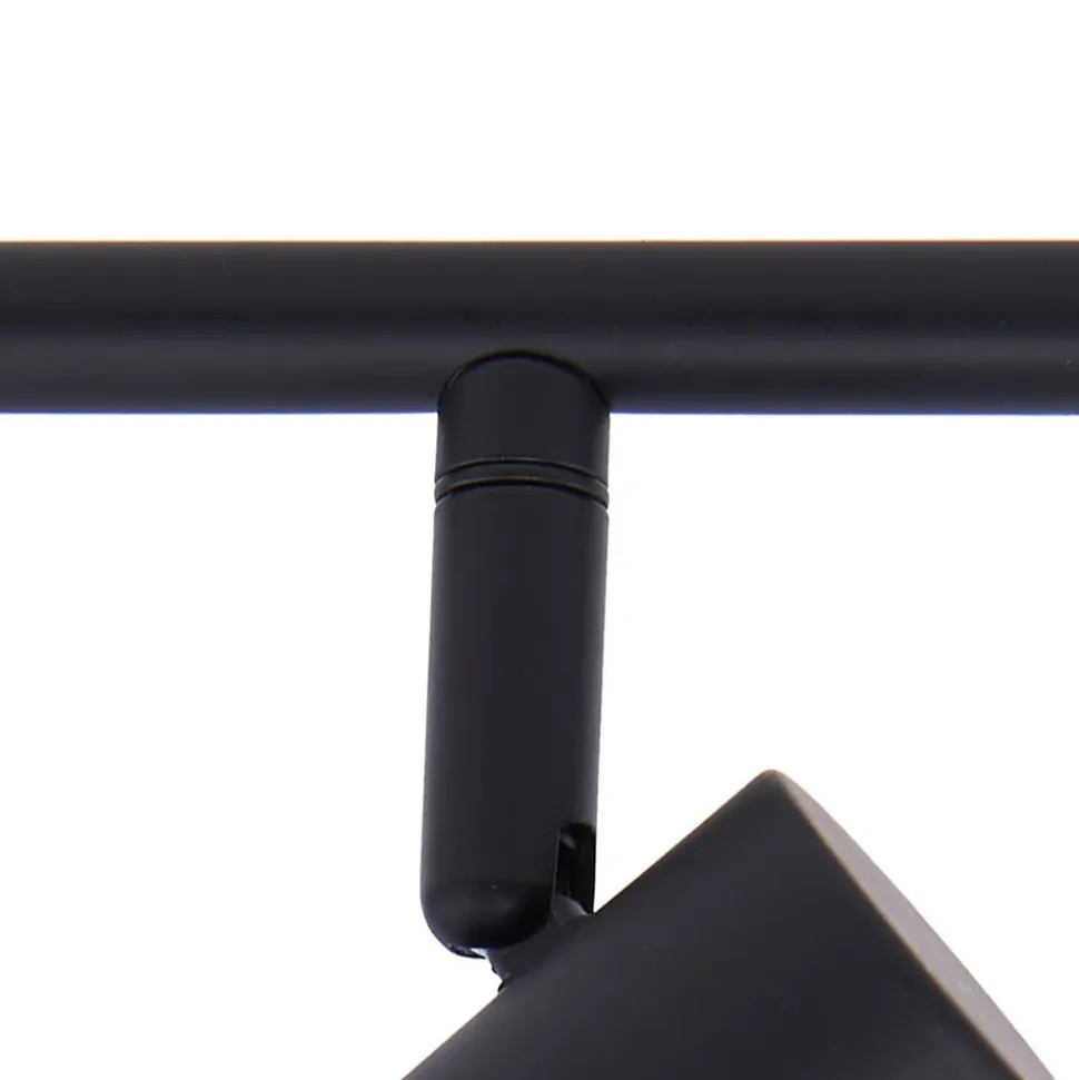 Lindby loftlampe Piena, sort, 4 lyskilder, metal, 70 cm