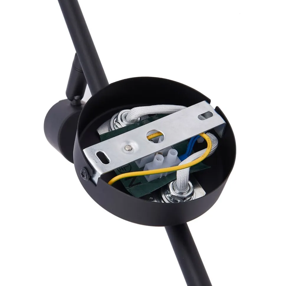 Lindby loftlampe Piena, sort, 4 lyskilder, metal, 70 cm