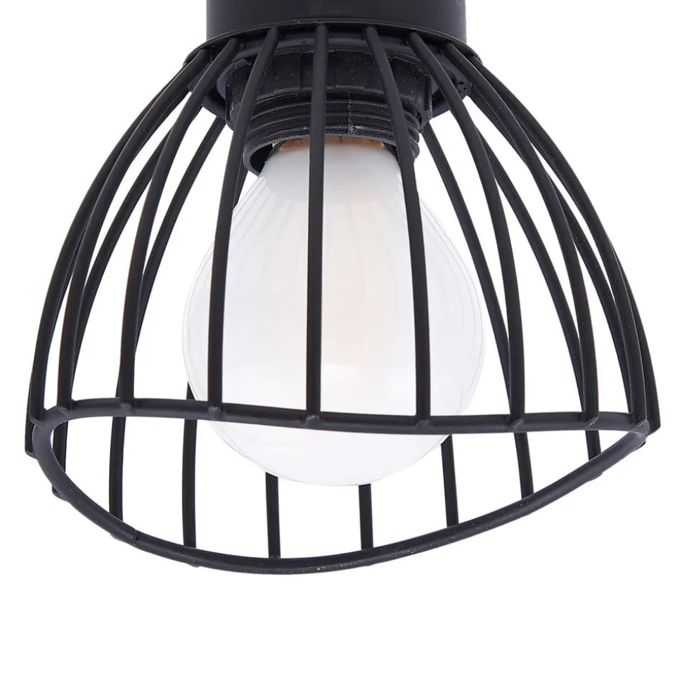 Lindby loftlampe Piena, sort, 6 lyskilder, metal, 150 cm