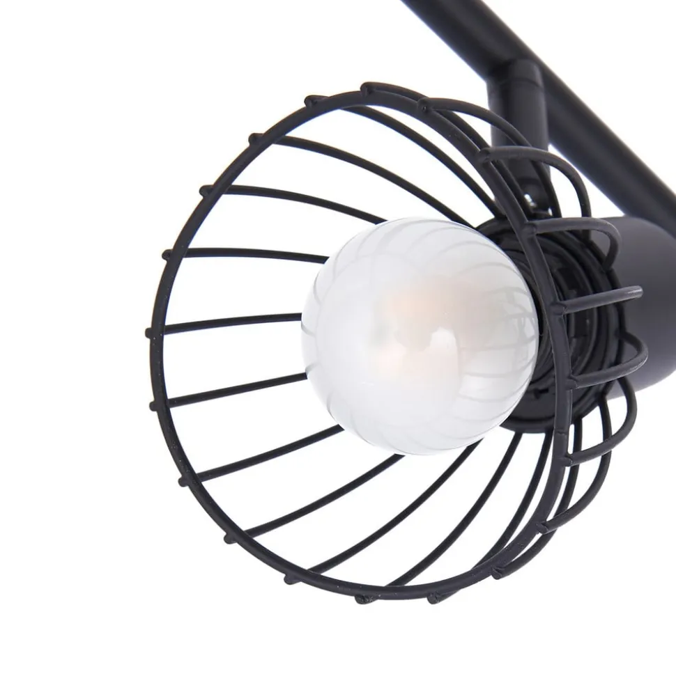 Lindby loftlampe Piena, sort, 6 lyskilder, metal, 150 cm