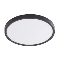 Lindby loftlampe Pravin, Ø 30 cm, 3.000 K, sort