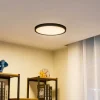 Lindby loftlampe Pravin, Ø 40 cm, CCT, sort