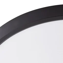 Lindby loftlampe Pravin, Ø 50 cm, CCT, sort