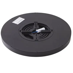 Lindby loftlampe Pravin, Ø 40 cm, 3.000 K, sort