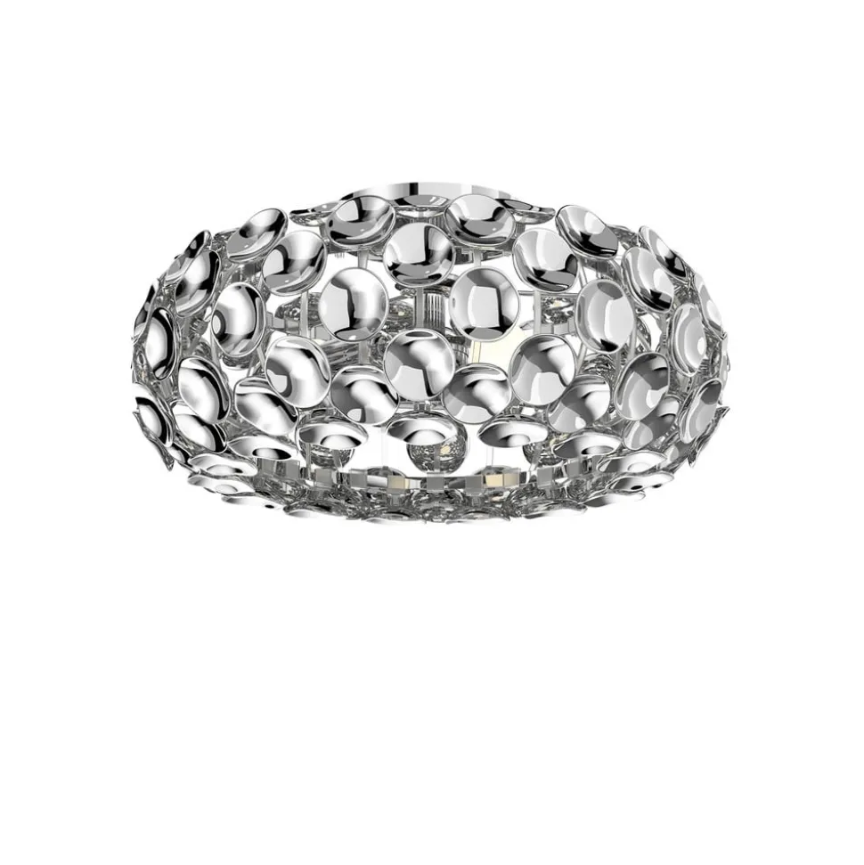 Lindby loftlampe Reza, Ø 48 cm, kromfarvet, E14